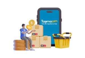 Ilustración que muestra el proceso de transporte de mercancías