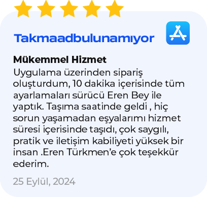 Aynı gün teslimat, parça eşya taşıma, kurye hizmeti