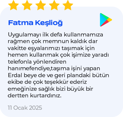 Aynı gün teslimat, parça eşya taşıma, kurye hizmeti