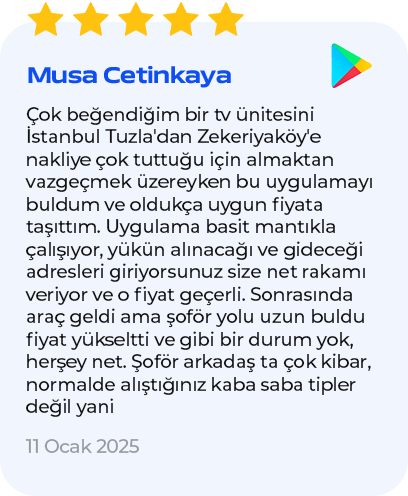 Aynı gün teslimat, parça eşya taşıma, kurye hizmeti
