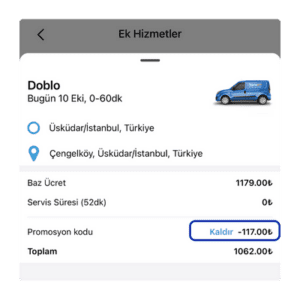 Aynı gün teslimat, parça eşya taşıma, kurye hizmeti