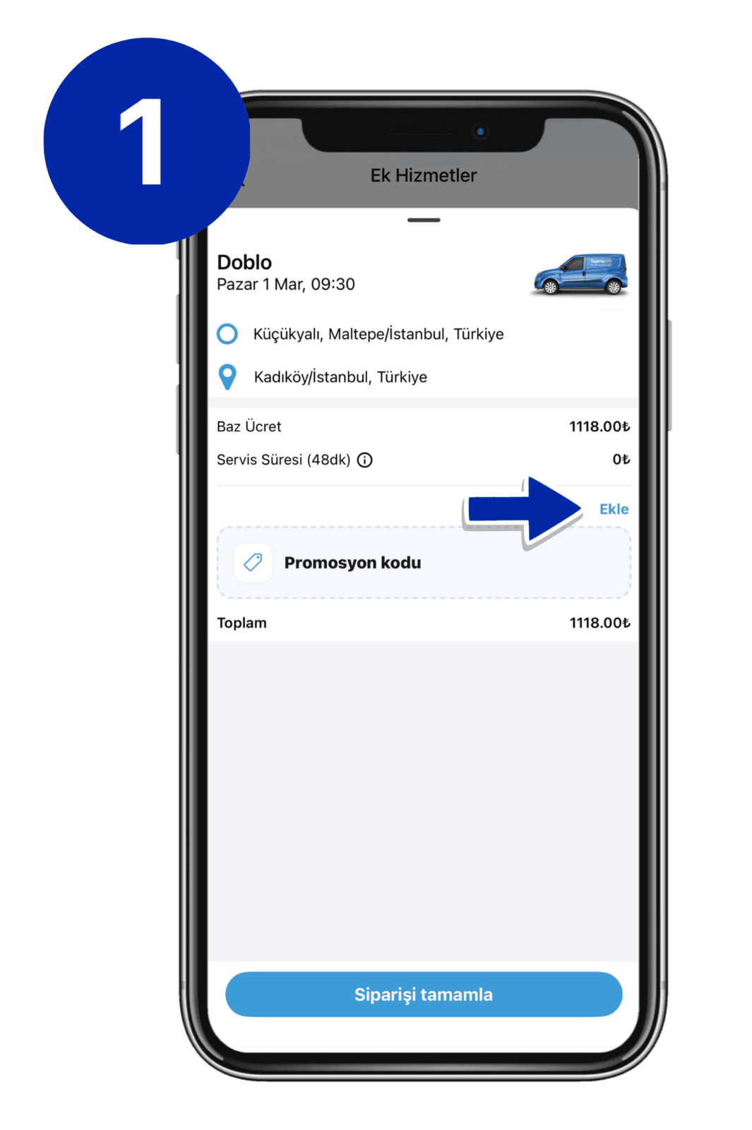 Aynı gün teslimat, parça eşya taşıma, kurye hizmeti