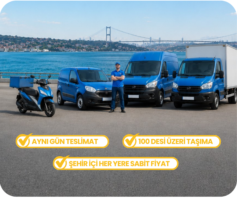 Aynı gün teslimat, parça eşya taşıma, kurye hizmeti
