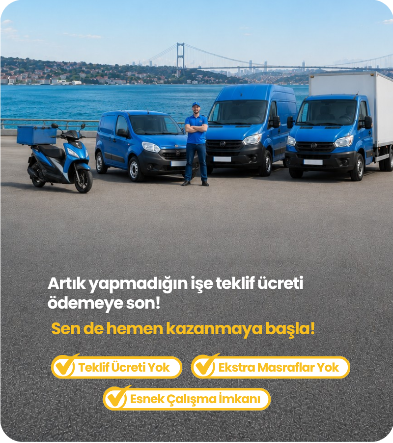 Aynı gün teslimat, parça eşya taşıma, kurye hizmeti