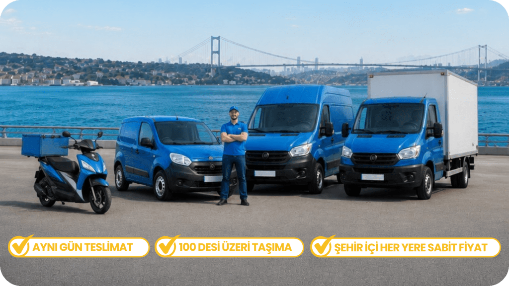 Aynı gün teslimat, parça eşya taşıma, kurye hizmeti