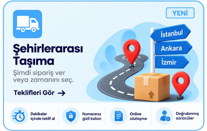 Aynı gün teslimat, parça eşya taşıma, kurye hizmeti
