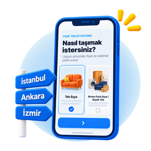 Şehirlerarası nakliye için yük tipi seçimi