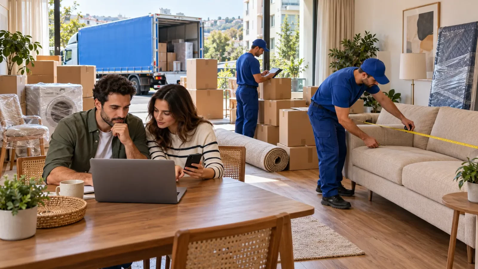 Evden eve nakliye hesabı için adres, eşya, kat ve asansör bilgilerini hazırlayan kullanıcı